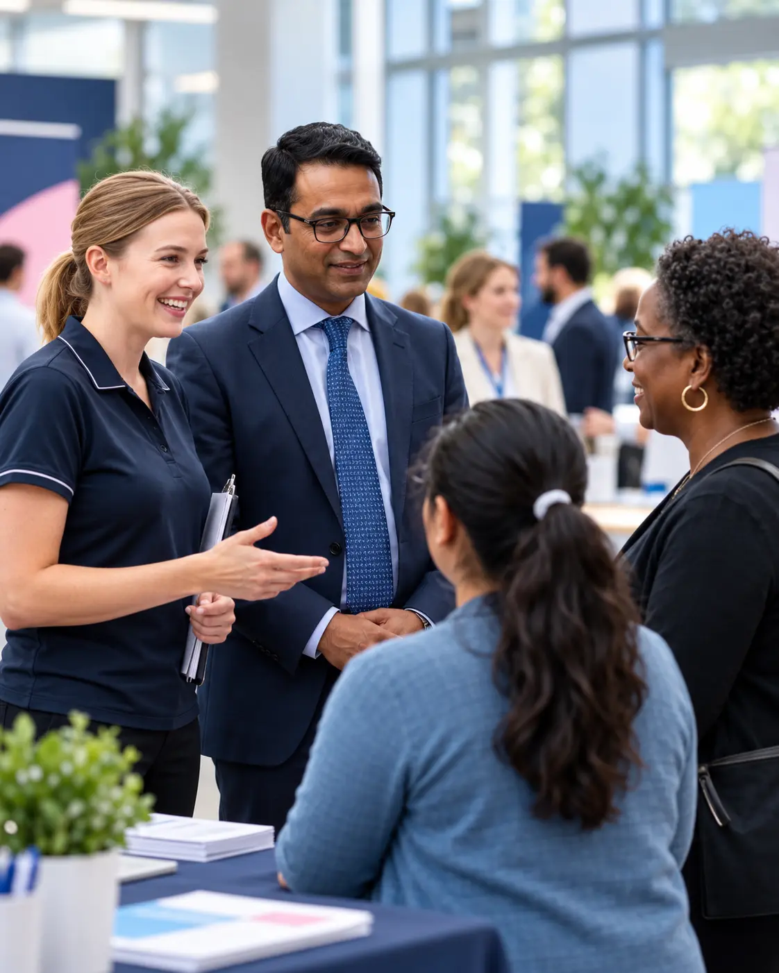 Professionals collaborating in an organisational setting